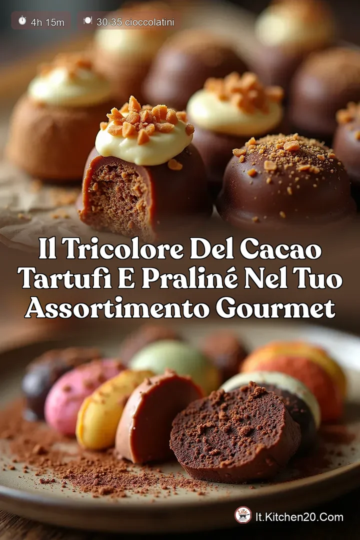 Il Tricolore del Cacao Tartufi e Pralin&eacute; nel tuo Assortimento Gourmet