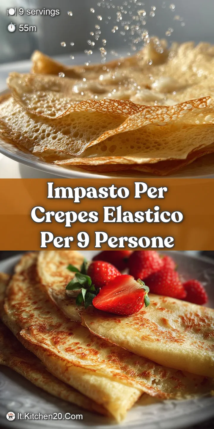 Close-up of a warm crepe with golden spots. Steam rises subtly, hinting at a soft, tender texture and sweet aroma.