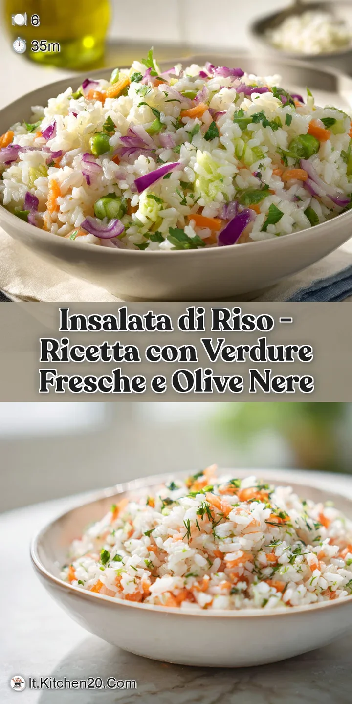 Close-up of fluffy rice grains mixed with crisp-tender vegetables and creamy cheese, glistening with dressing.