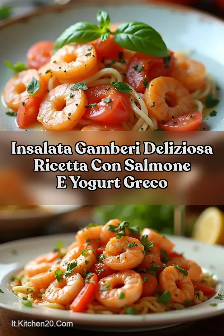 Insalata Gamberi Deliziosa Ricetta con Salmone e Yogurt Greco