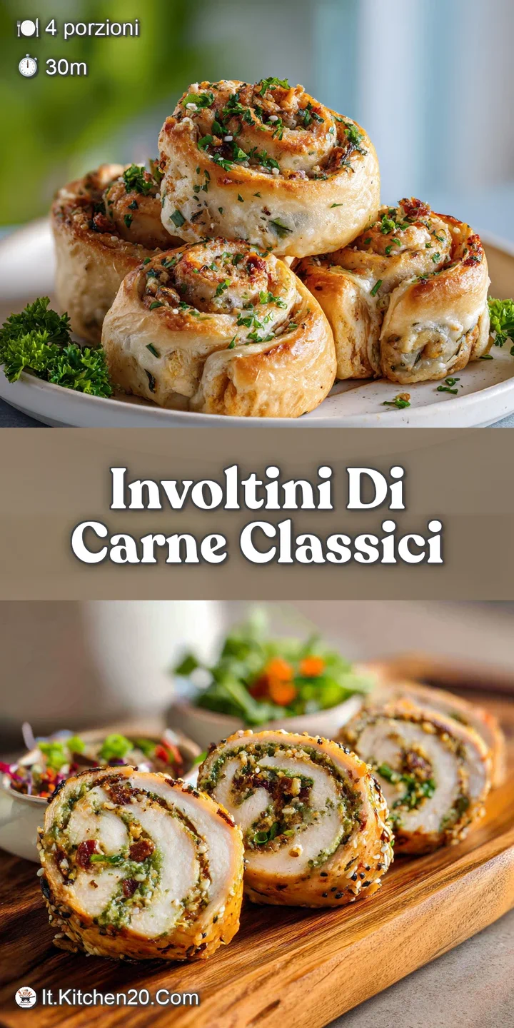 Close-up view of juicy involtini with herbs and flavorful sauce, its browned surface and enticing aroma promising a delici...