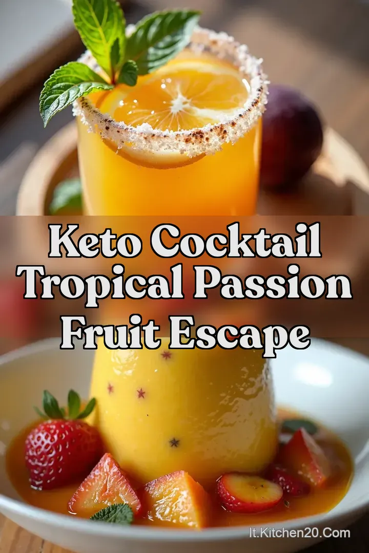 Keto Cocktail Tropical Passion Fruit Escape