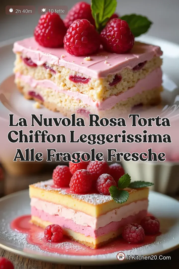 La Nuvola Rosa Torta Chiffon Leggerissima alle Fragole Fresche