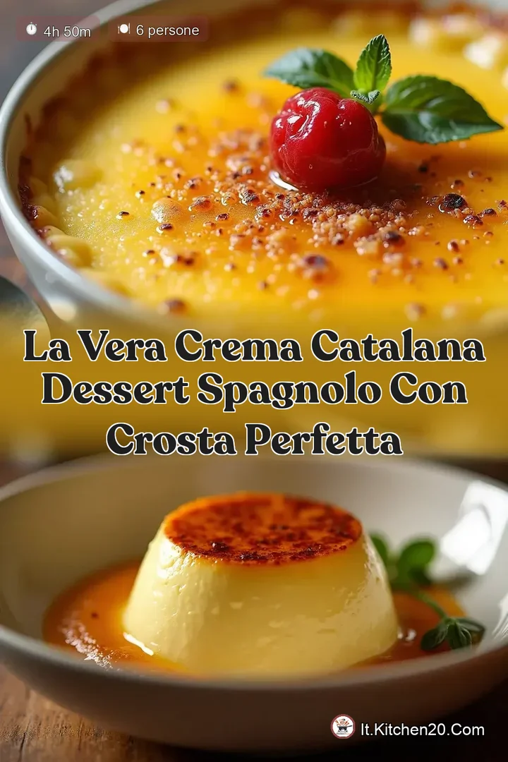 La Vera Crema Catalana Dessert Spagnolo con Crosta Perfetta