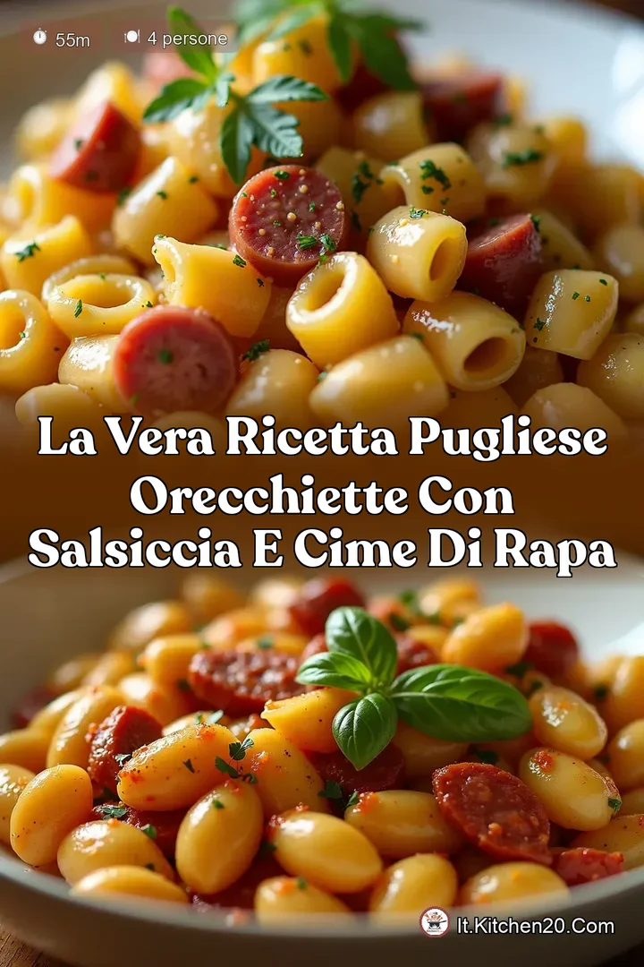 La Vera Ricetta Pugliese Orecchiette con Salsiccia e Cime di Rapa