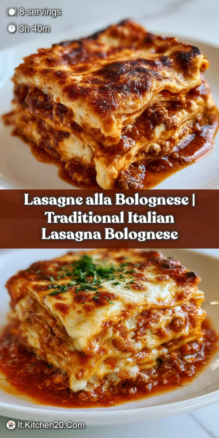 Primo piano di lasagne fumanti con formaggio gratinato e croccante, rag&ugrave; denso e vellutata besciamella bianca.