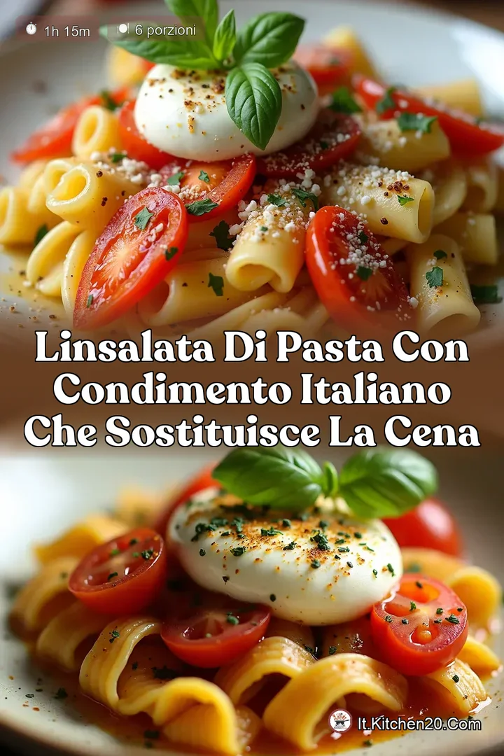LInsalata di Pasta con Condimento Italiano che Sostituisce la Cena