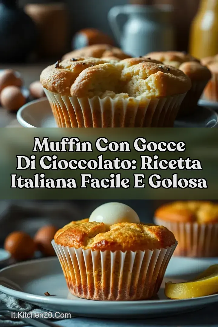 Muffin con Gocce di Cioccolato: Ricetta Italiana Facile e Golosa