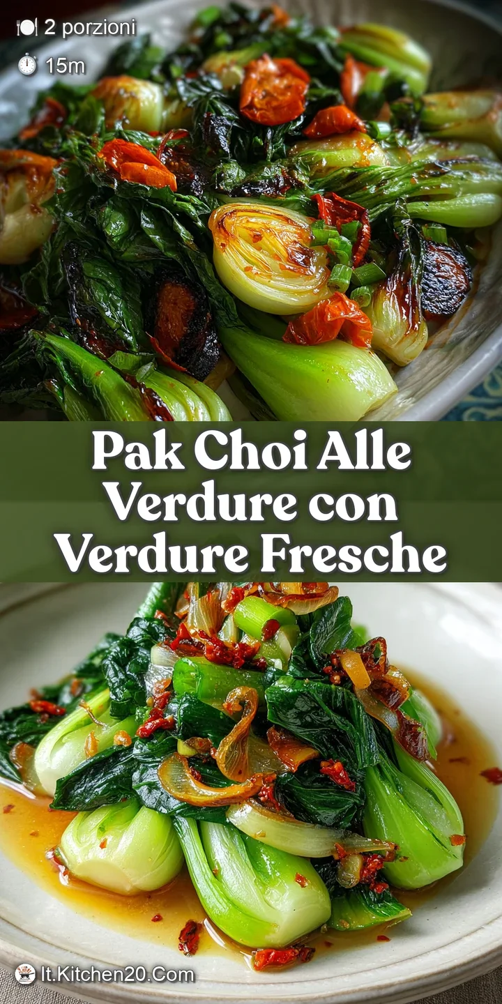Close-up captures the glistening sheen on crisp pak choi leaves and tender bell peppers. An appetizing, healthy and fresh ...