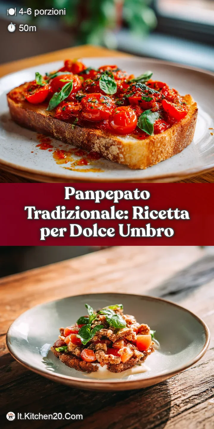 Close-up of glossy, dark panpepato, revealing a mosaic of nuts, candied citrus, and aromatic spices embedded in the rich d...