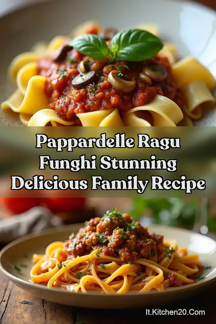 Pappardelle Ragu Funghi Stunning Delicious Family Recipe