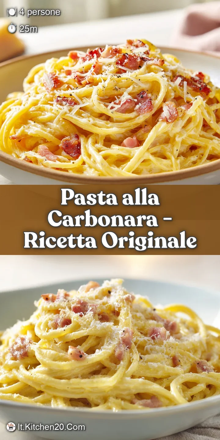 Close-up of creamy spaghetti strands glistening with sauce, dotted with golden pancetta and fresh parsley.