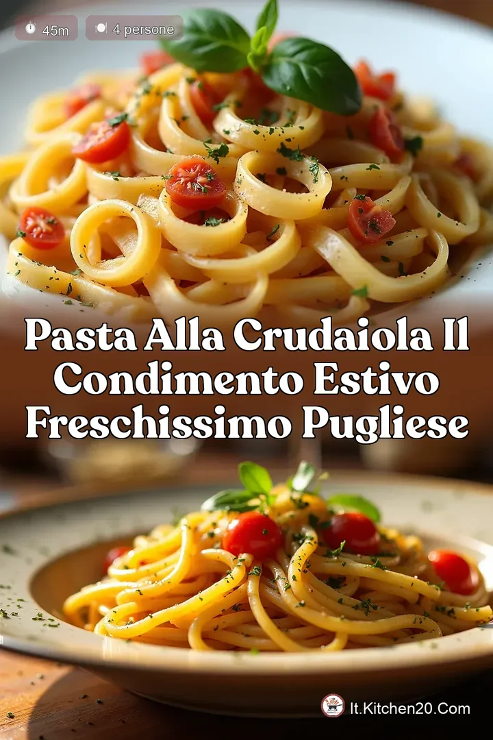 Pasta alla Crudaiola Il Condimento Estivo Freschissimo Pugliese