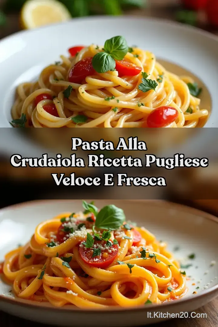 Pasta alla crudaiola Ricetta Pugliese Veloce e Fresca