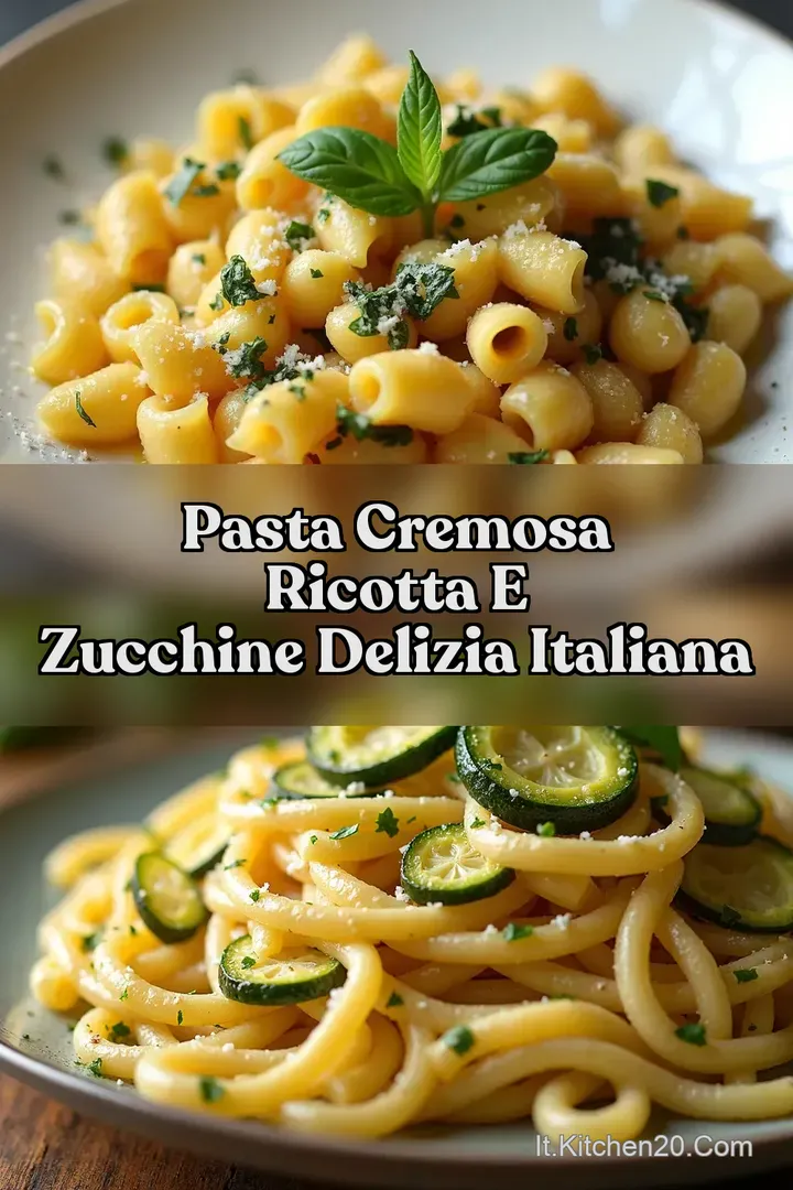 Pasta Cremosa Ricotta e Zucchine Delizia Italiana