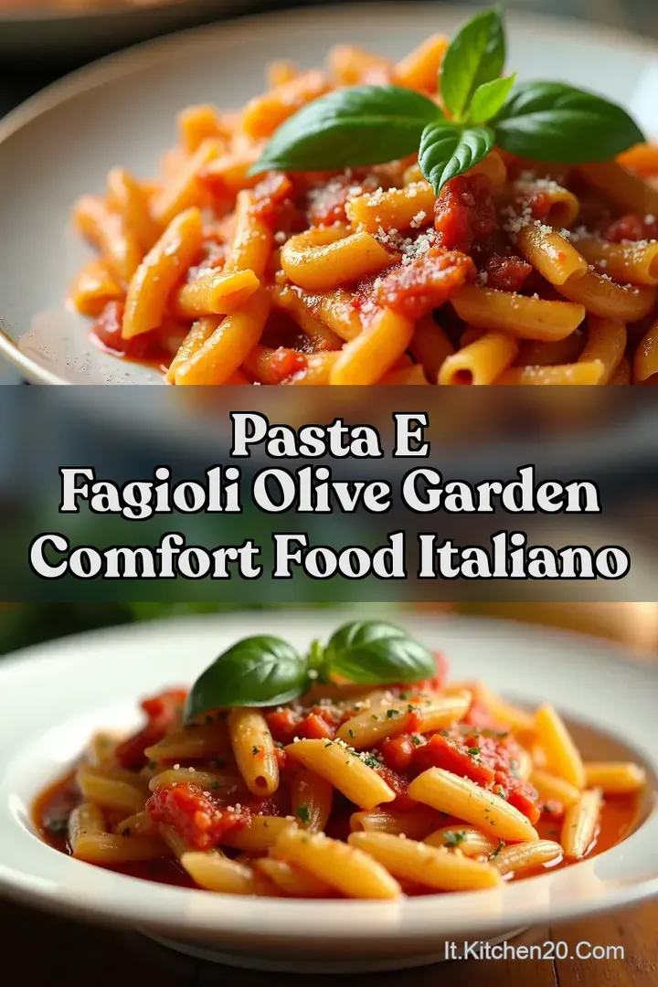 Pasta e Fagioli Olive Garden Comfort Food Italiano