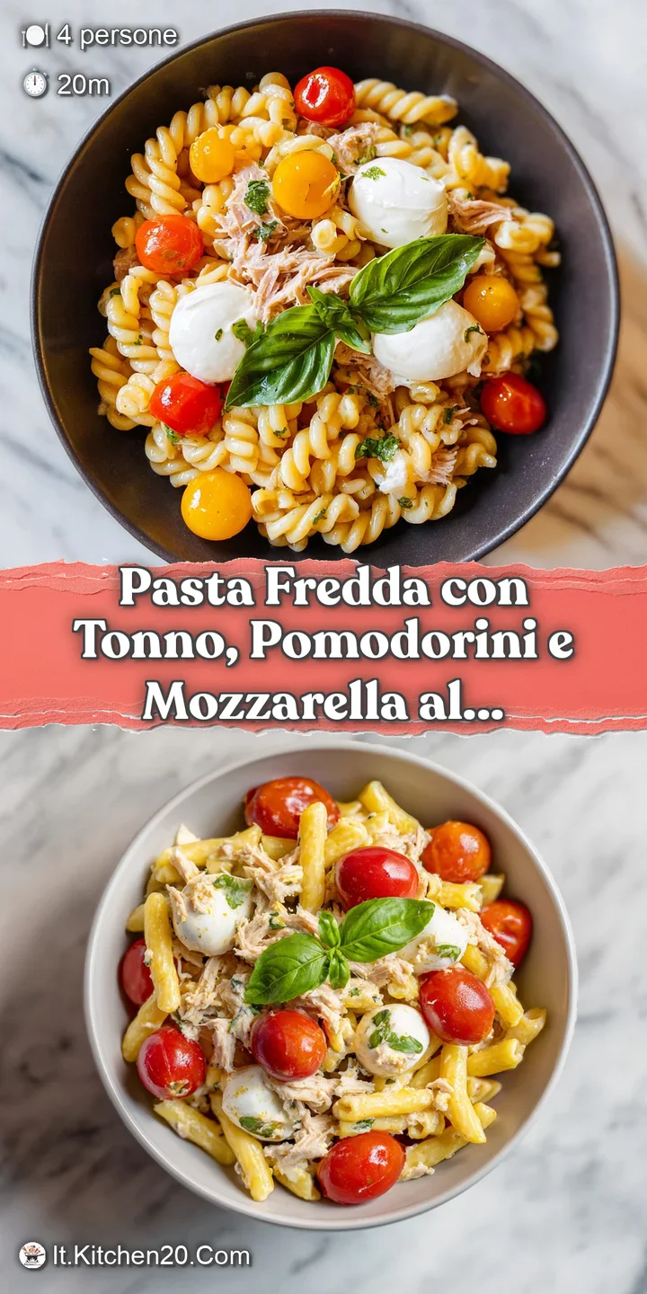 Close-up reveals the textures of glistening pasta, plump tomatoes, and soft mozzarella in this fresh, inviting summer past...