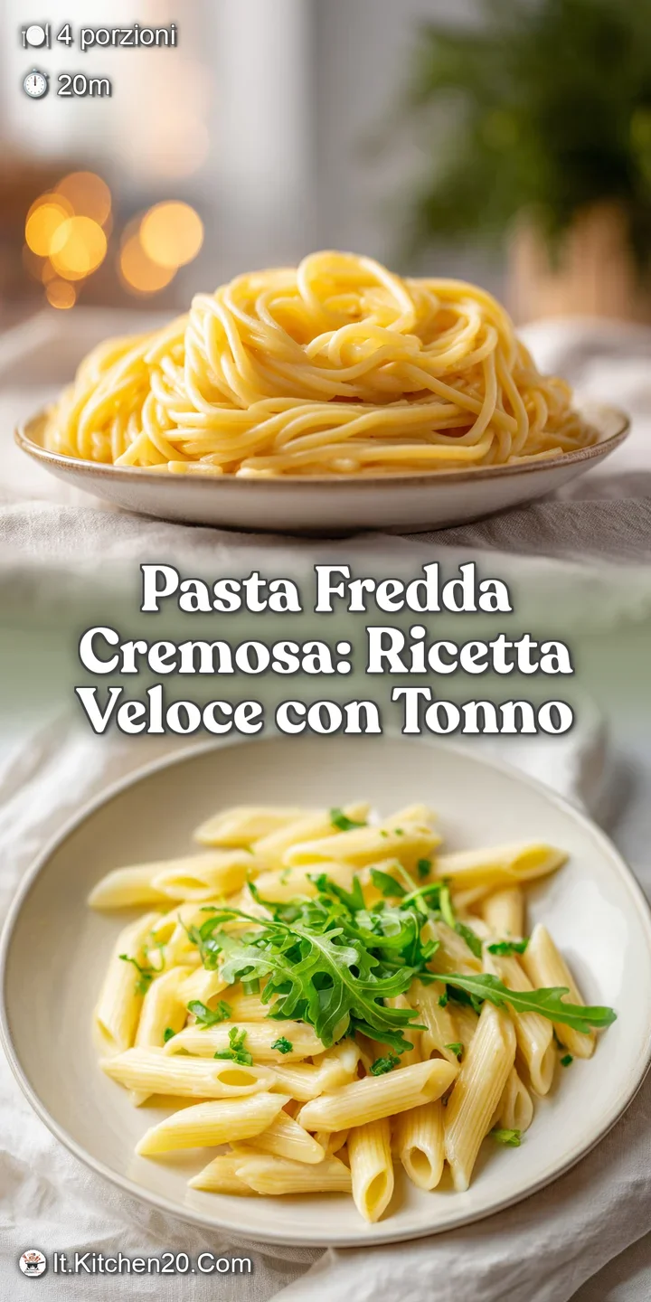 Close-up view of creamy pasta salad, with glistening sauce, juicy tomatoes, and fragrant basil, promising a refreshing bite.