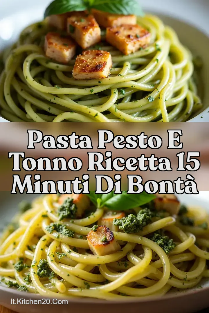 Pasta Pesto e Tonno Ricetta 15 Minuti di Bont&agrave;