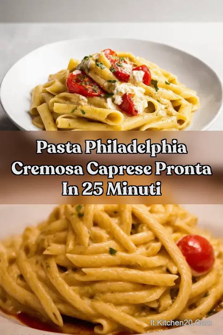 Pasta Philadelphia Cremosa Caprese Pronta in 25 Minuti
