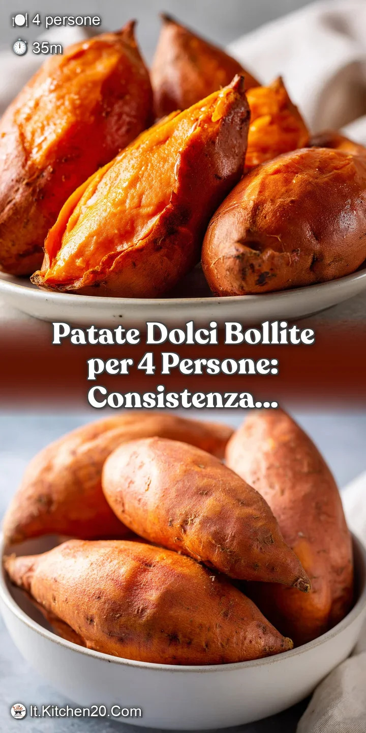 Close-up of a glistening, soft boiled sweet potato; its vibrant orange flesh hints at its warm, sweet, comforting flavor.