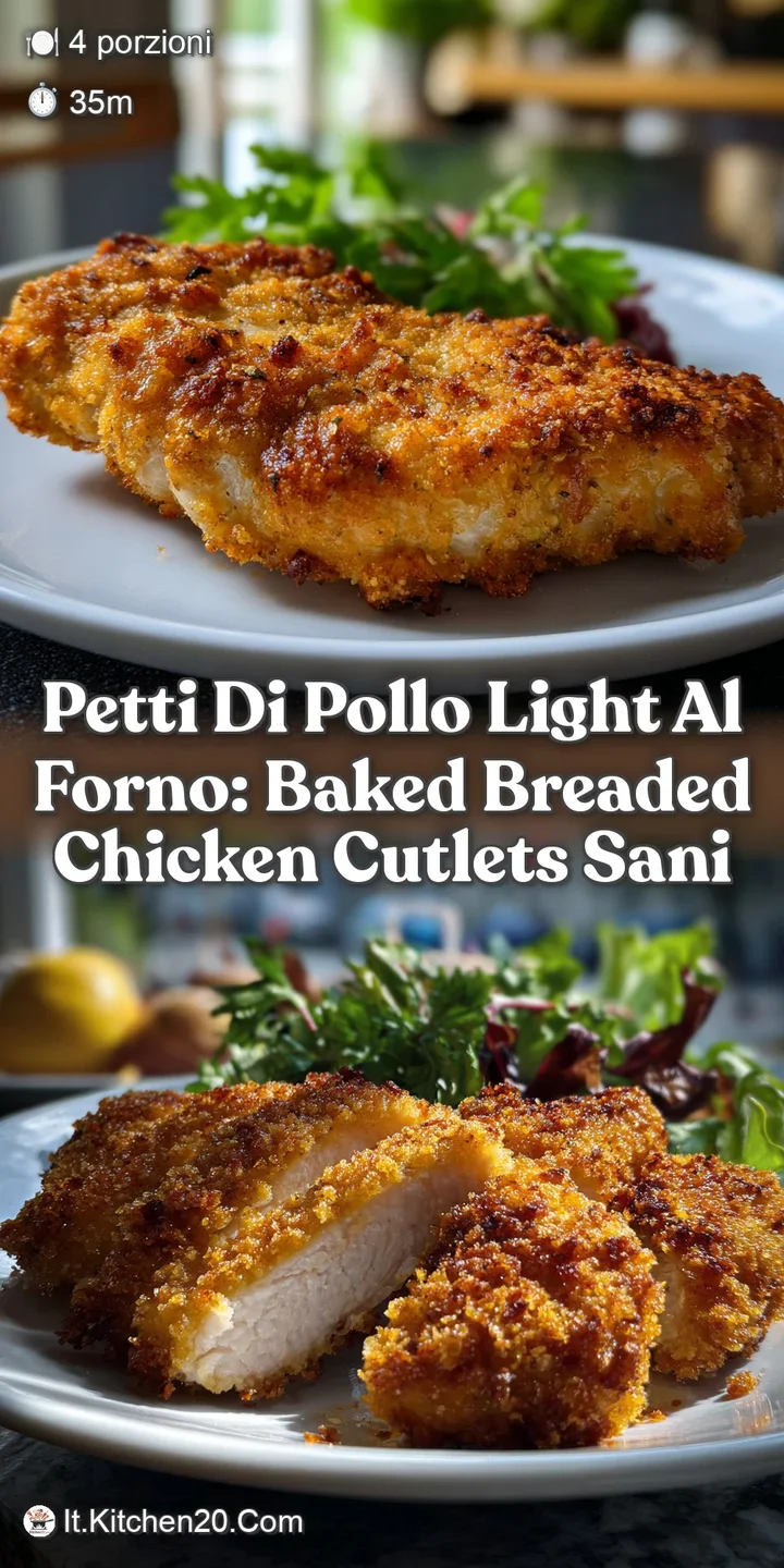 Petti di pollo light al forno: Baked Breaded Chicken Cutlets Sani