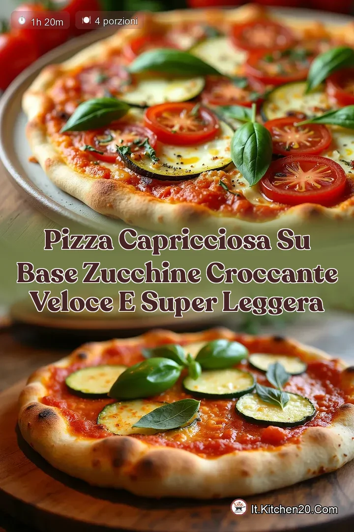 Pizza Capricciosa su Base Zucchine Croccante Veloce e Super Leggera