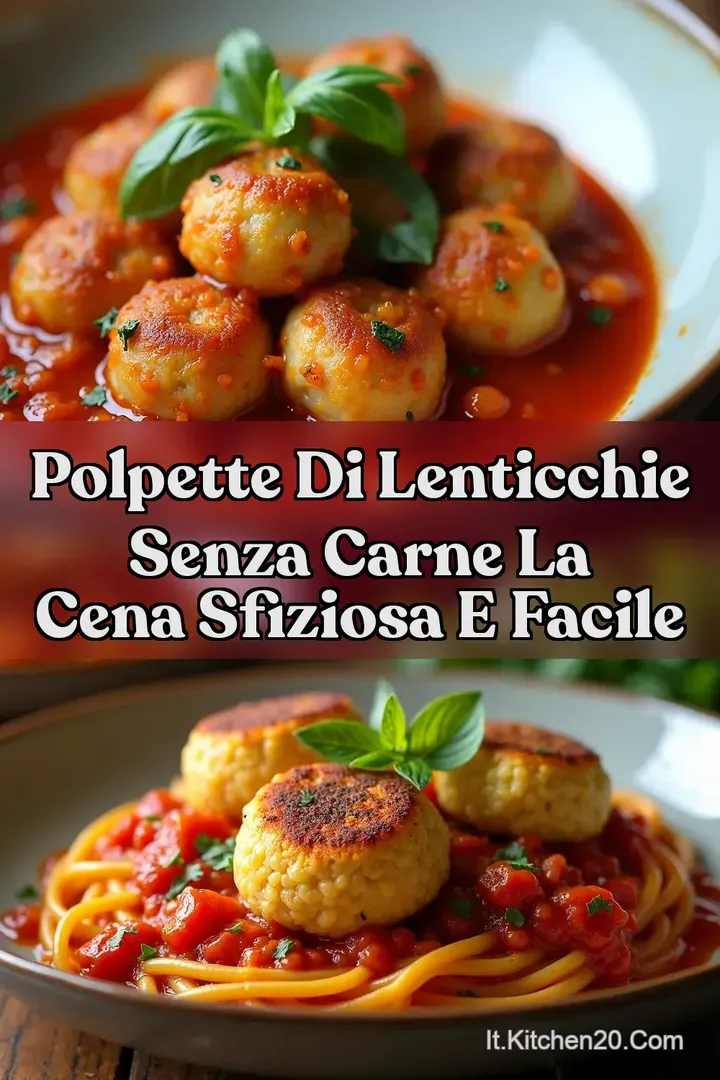 Polpette di Lenticchie Senza Carne La Cena Sfiziosa e Facile