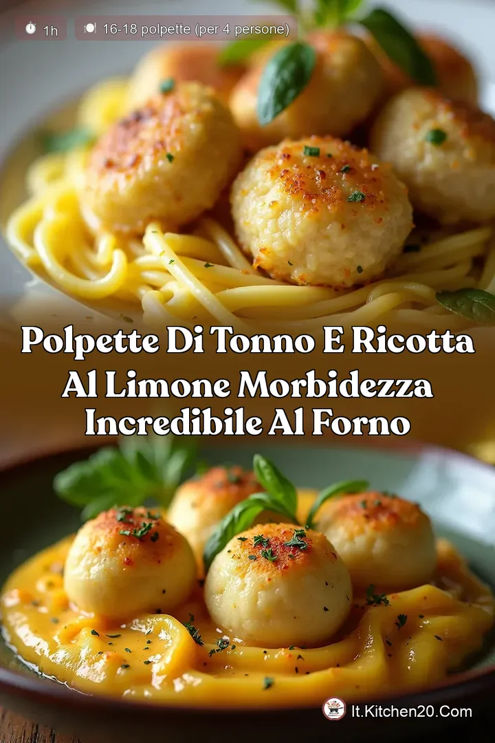 Polpette di Tonno e Ricotta al Limone Morbidezza Incredibile al Forno