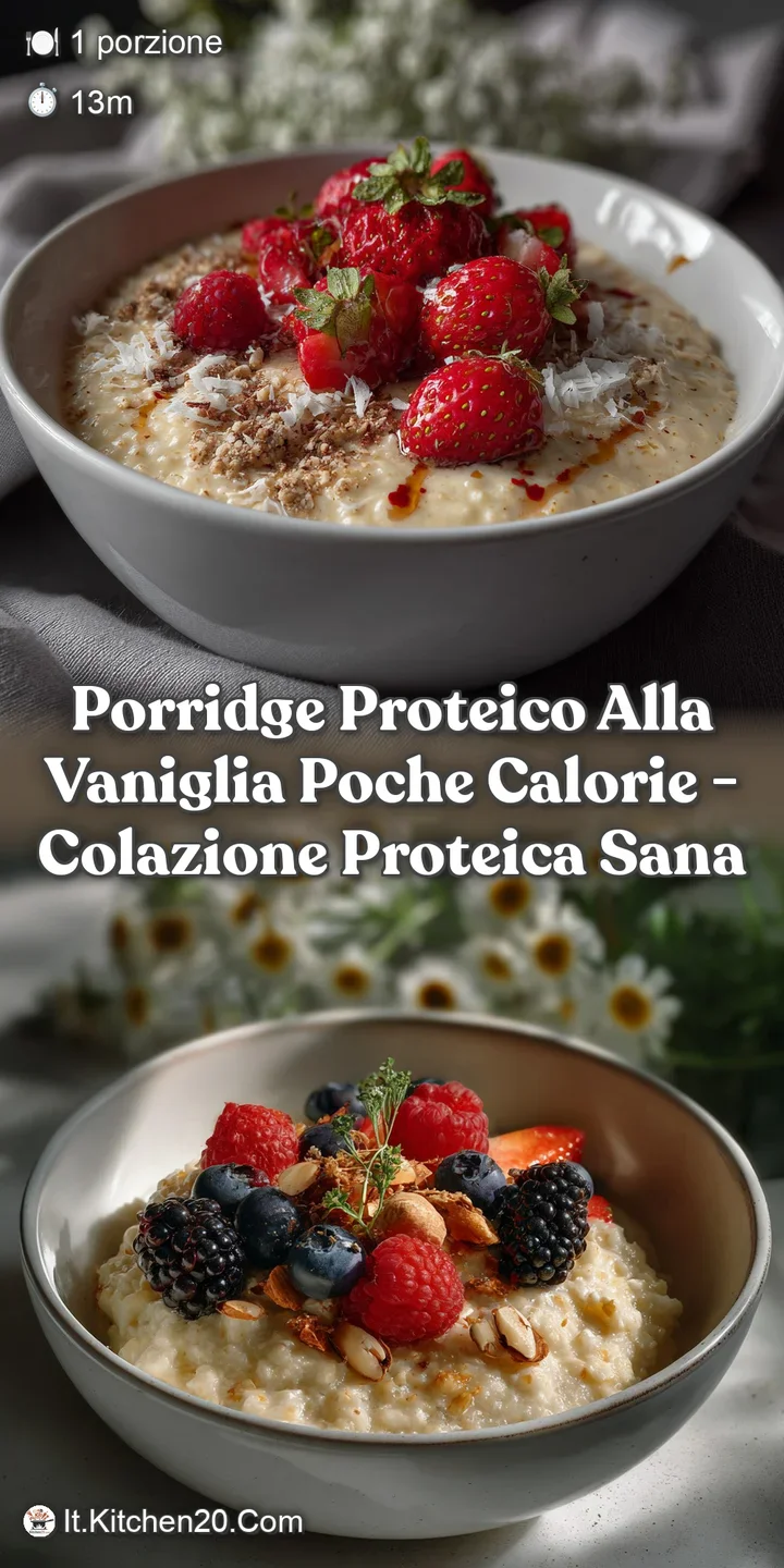Porridge Proteico Alla Vaniglia Poche Calorie - Colazione Proteica Sana