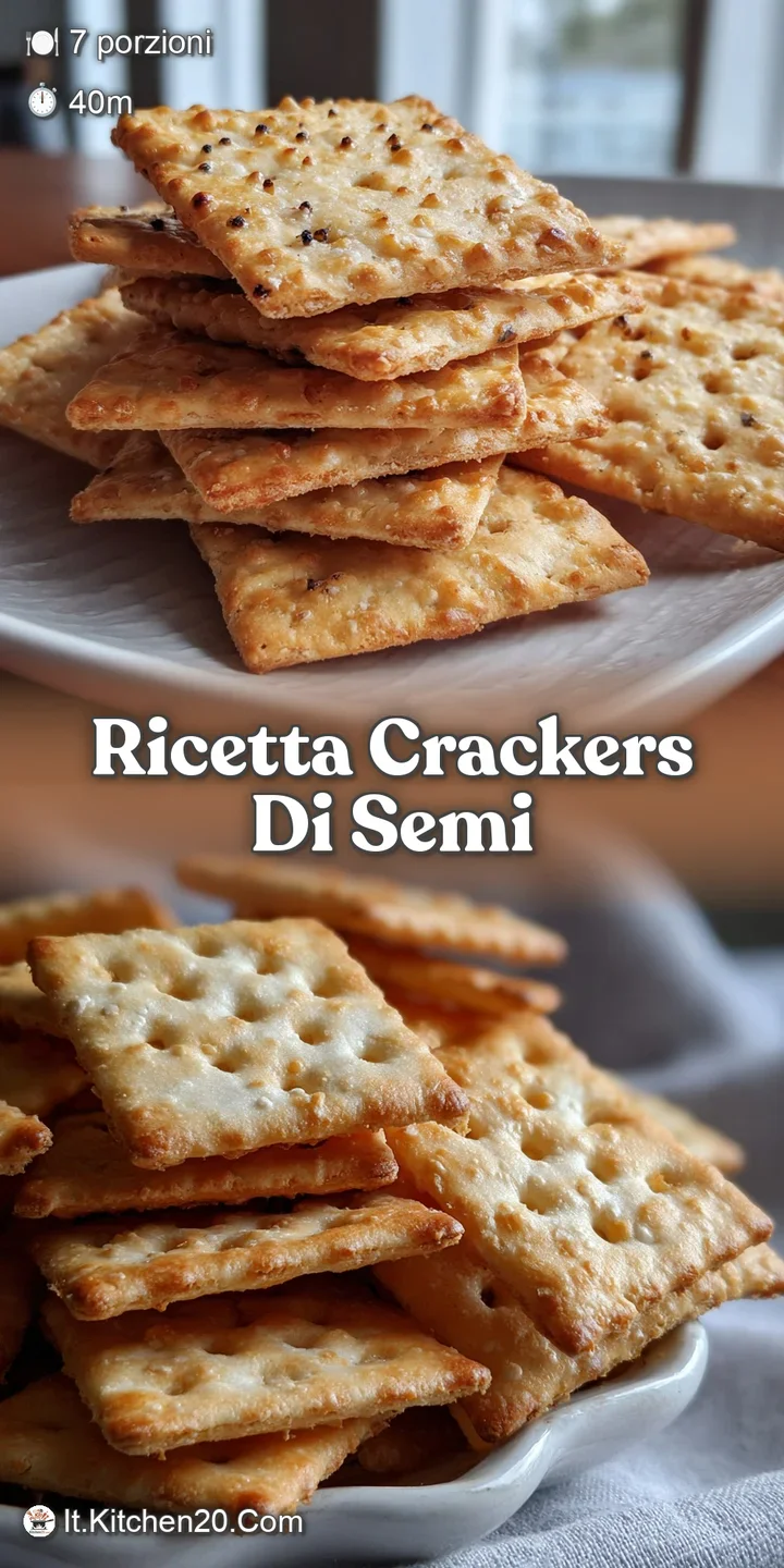 Close-up of a crunchy seed cracker, showing the intricate details of the embedded seeds and the slightly rough, baked surf...