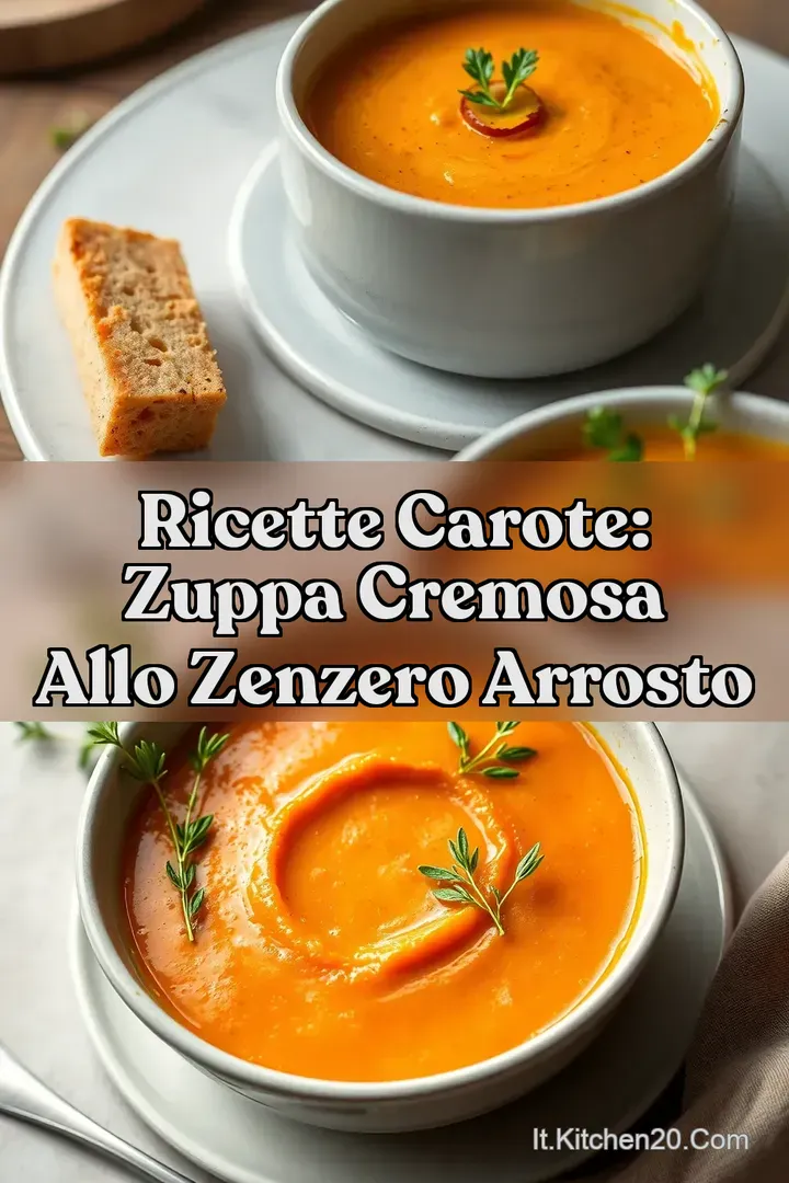Ricette Carote: Zuppa Cremosa allo Zenzero Arrosto