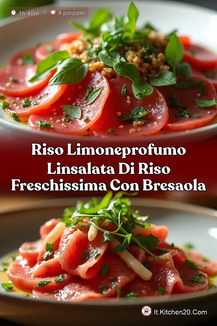 Riso LimoneProfumo LInsalata di Riso Freschissima con Bresaola