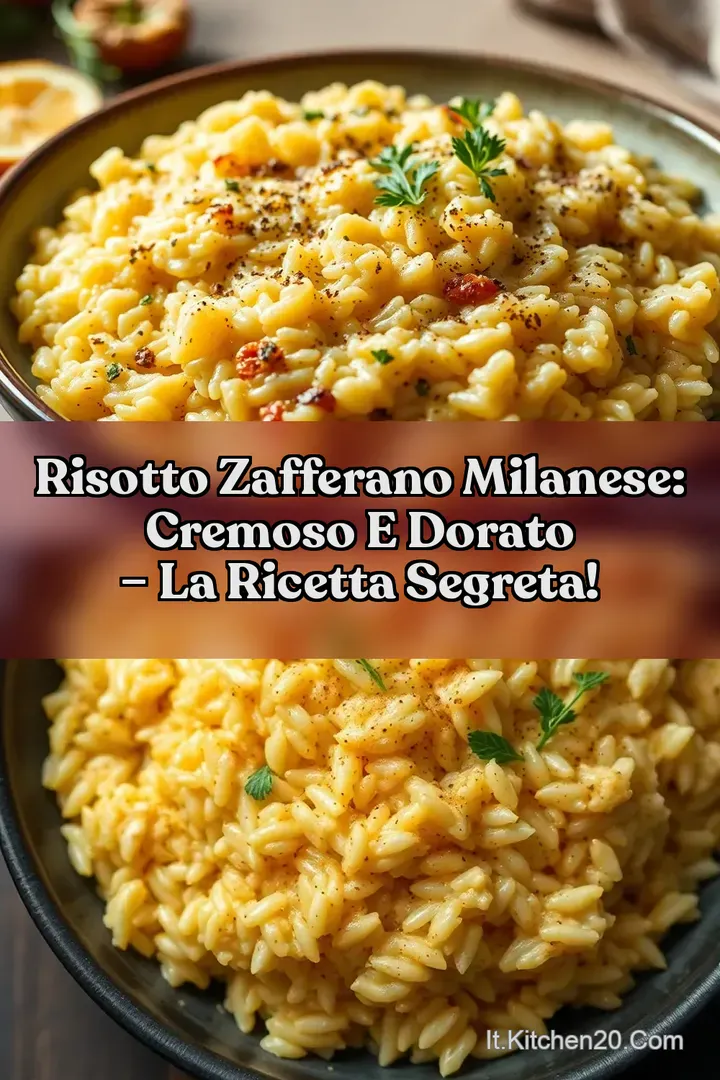Risotto Zafferano Milanese: Cremoso e Dorato &ndash; La Ricetta Segreta!
