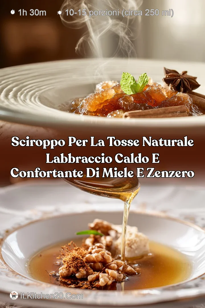 Sciroppo per la tosse naturale Labbraccio caldo e confortante di Miele e Zenzero