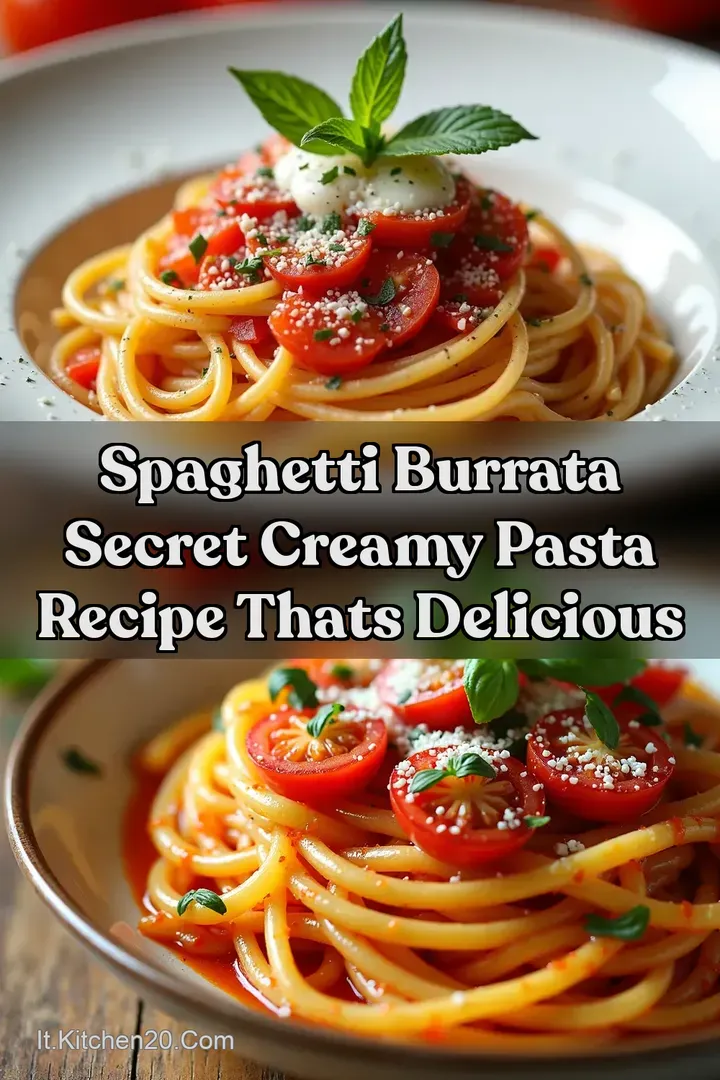 Spaghetti Burrata Secret Creamy Pasta Recipe Thats Delicious