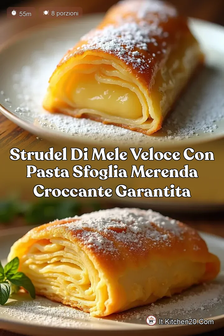 Strudel di Mele Veloce con Pasta Sfoglia Merenda Croccante Garantita