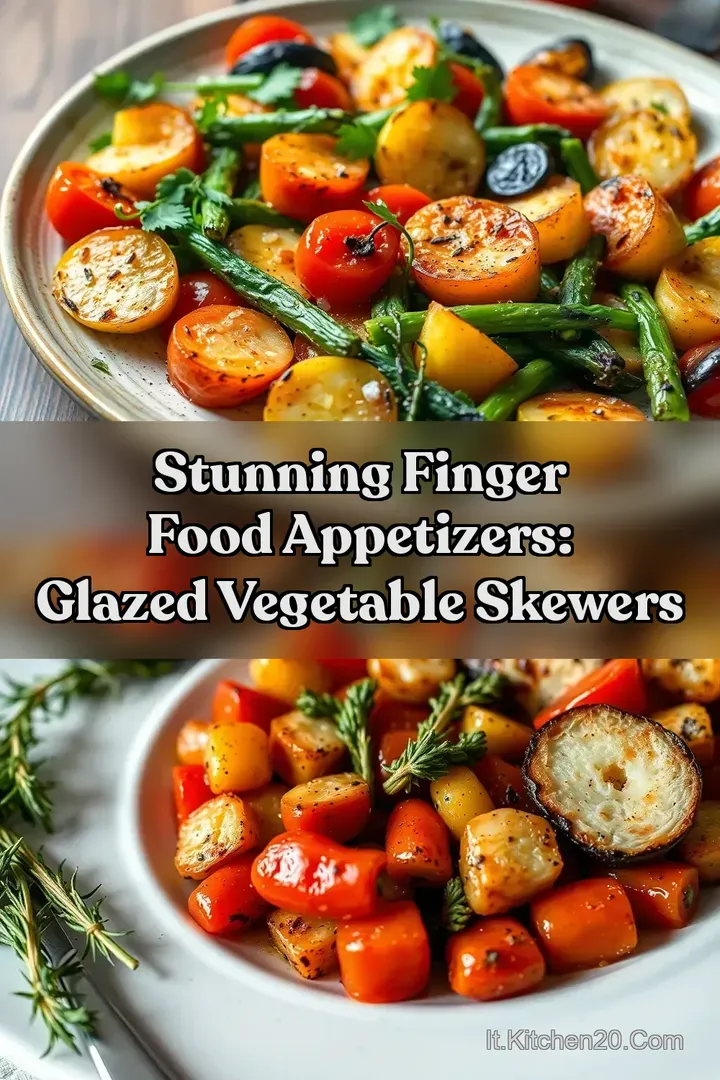 Stunning Finger Food Appetizers: Glazed Vegetable Skewers
