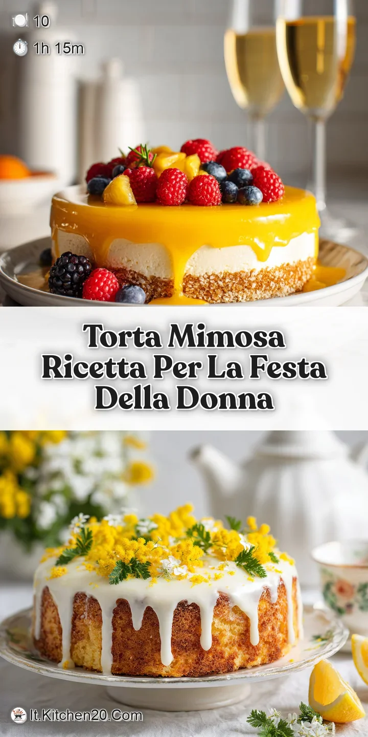 Close-up of the Torta Mimosa showing the soft, airy crumb and sunny yellow hue, hinting at a light, sweet flavor.