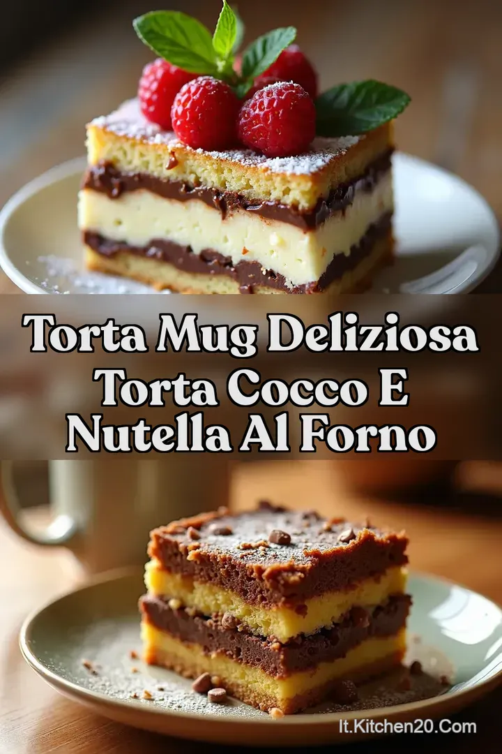 Torta Mug Deliziosa Torta Cocco e Nutella al Forno