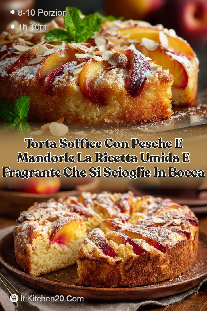 Torta soffice con pesche e mandorle la ricetta umida e fragrante che si scioglie in bocca