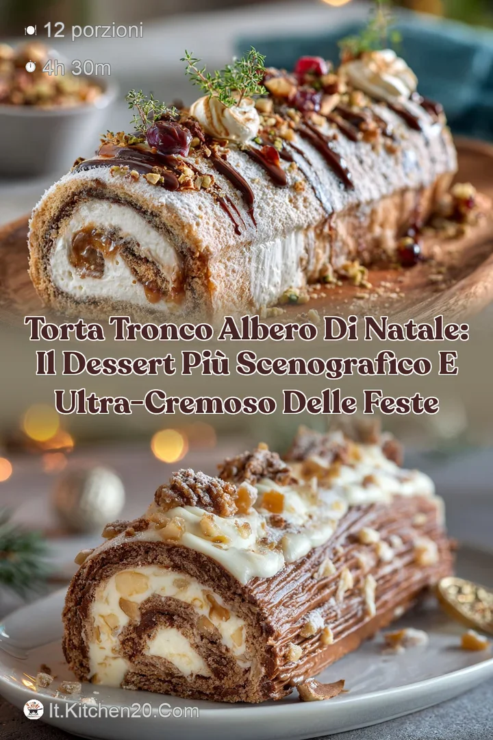 Torta Tronco albero di Natale: il dessert pi&ugrave; scenografico e ultra-cremoso delle feste