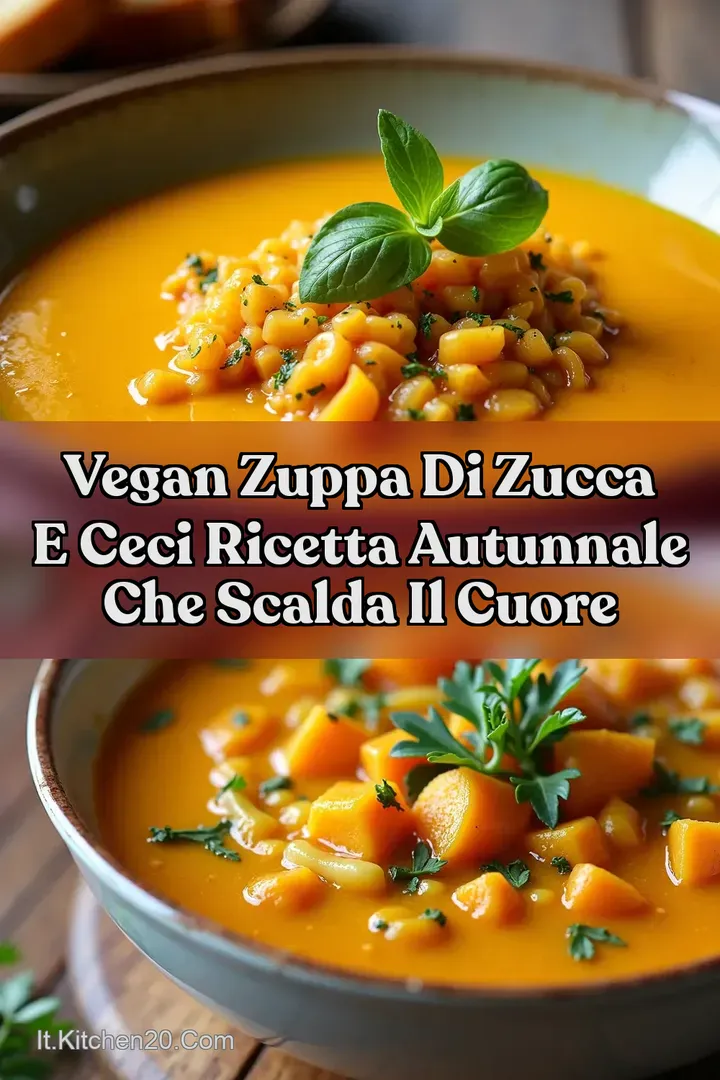 Vegan Zuppa di Zucca e Ceci Ricetta Autunnale Che Scalda Il Cuore