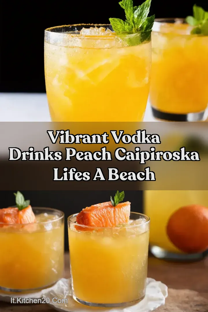 Vibrant Vodka Drinks Peach Caipiroska Lifes A Beach