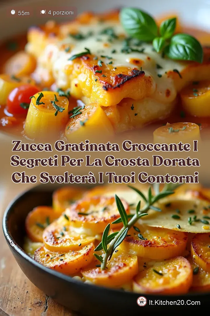 Zucca Gratinata Croccante I Segreti per la Crosta Dorata che Svolter&agrave; i Tuoi Contorni