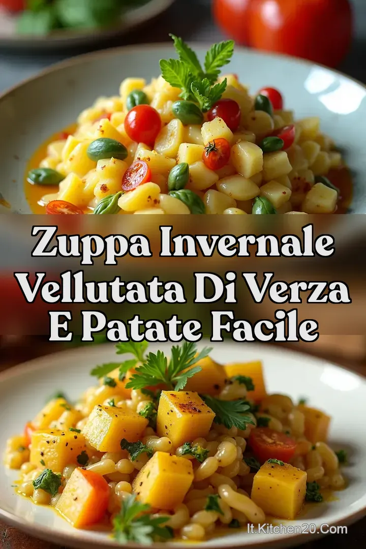 Zuppa Invernale Vellutata di Verza e Patate Facile