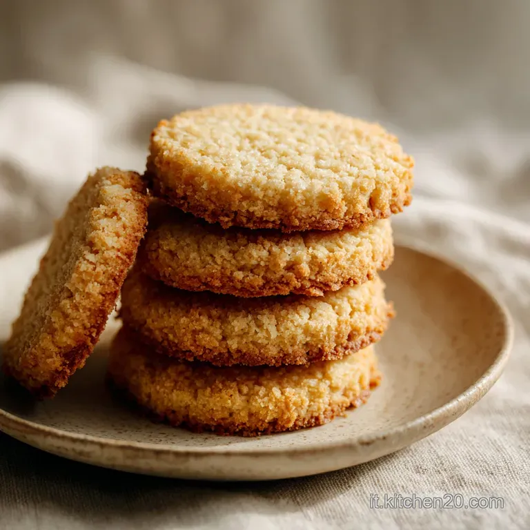 Perfectly arranged biscotti stand tall on a plate. Their golden hue is contrasted by the dark background, hinting at a coz...