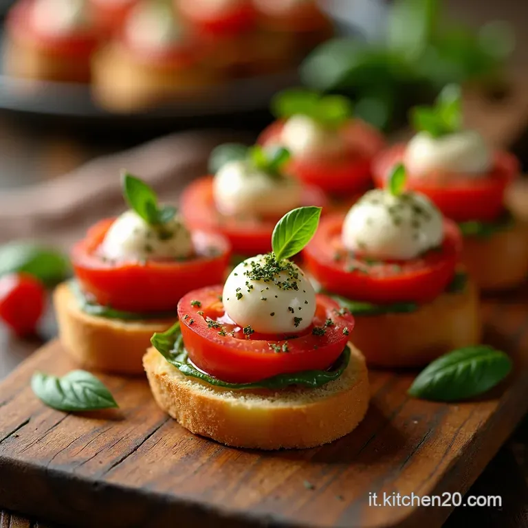 Bruschette Caprese Express Il Boccone Perfetto presentation