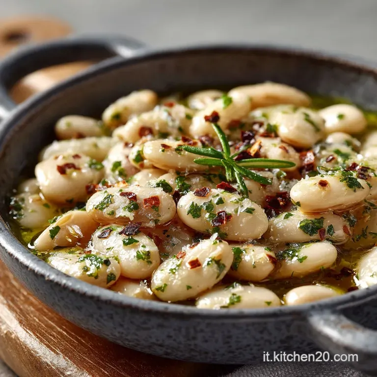 Fagioli cannellini cremosi alle erbe del contadino