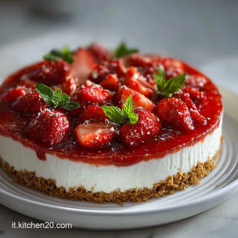 Ricetta di Cheesecake alle Fragole Senza Cottura Vellutata